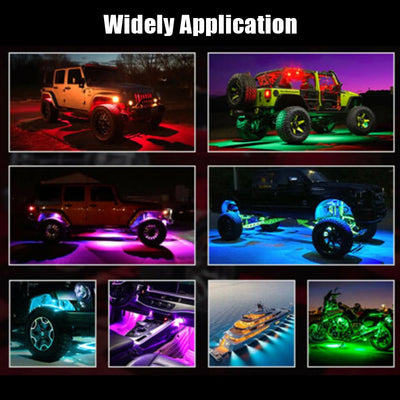 Éclairage d'Ambiance LED RGB Châssis Voiture Bluetooth