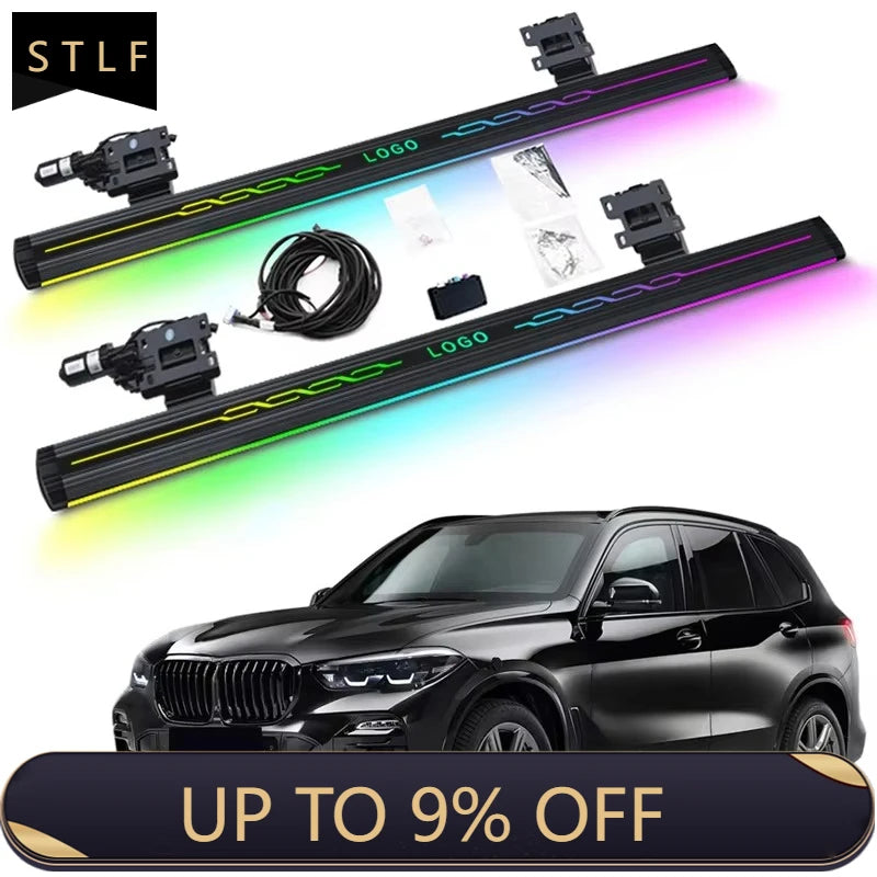 Marchepieds Électriques Rétractables BMW X5 G05 2019-2024 Aluminium avec Éclairage LED
