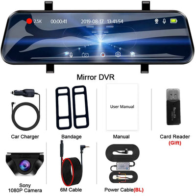 Dashcam E-ACE A37 2.5K Écran Tactile GPS WiFi