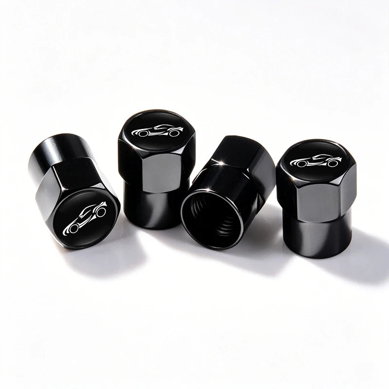 Bouchons de Valve Pneu Porsche Boxster Cayenne Panamera Macan Cayman 911 Lot de 4 en Métal Logo Voiture de Sport
