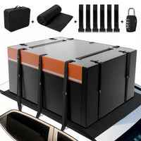 Sac de Toit Voiture 595 L Étanche 21 Pieds Cubes avec 6 Sangles et Fond Antidérapant