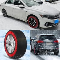 Chaussettes à Neige Textile Rouges Voiture SUV Vente à l'Unité