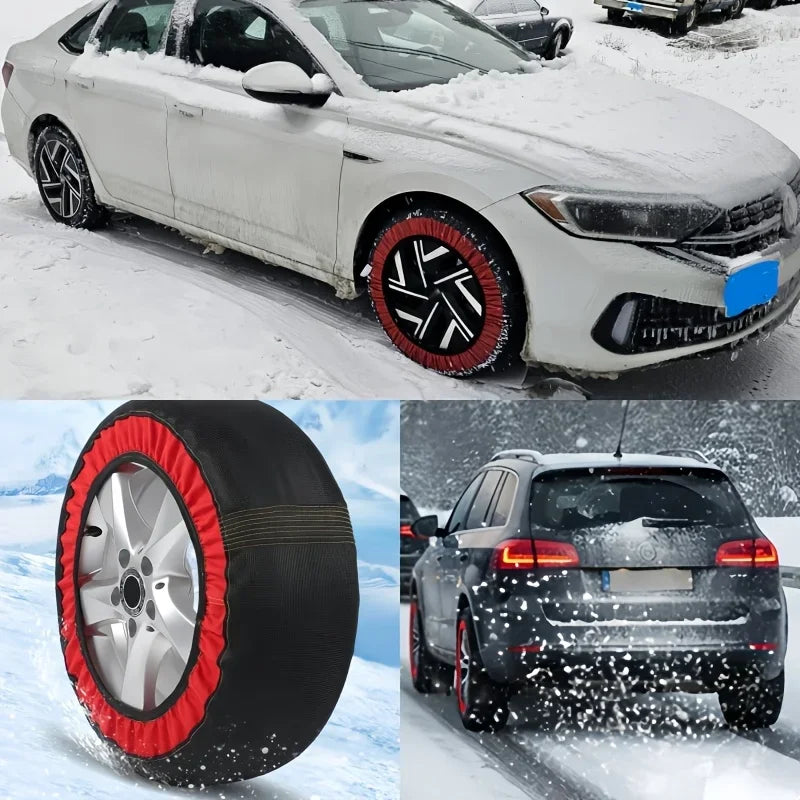 Chaussettes à Neige Textile Rouges Voiture SUV Vente à l'Unité