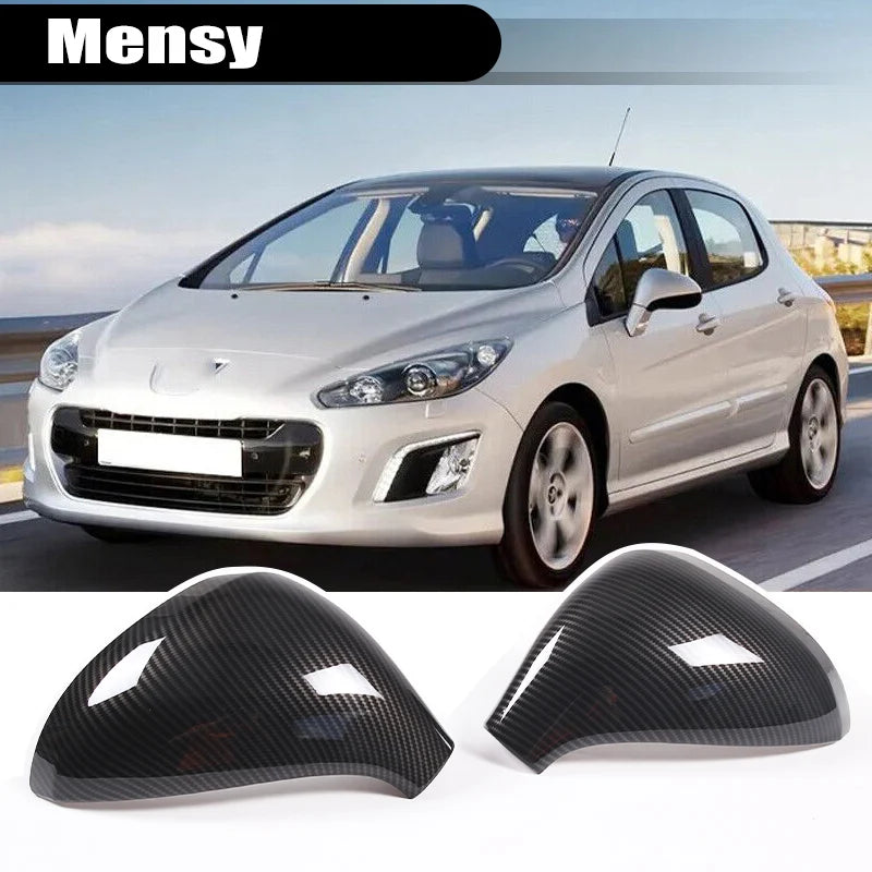 Coque de Rétroviseur Texture Carbone Peugeot 207 308 2006-2014
