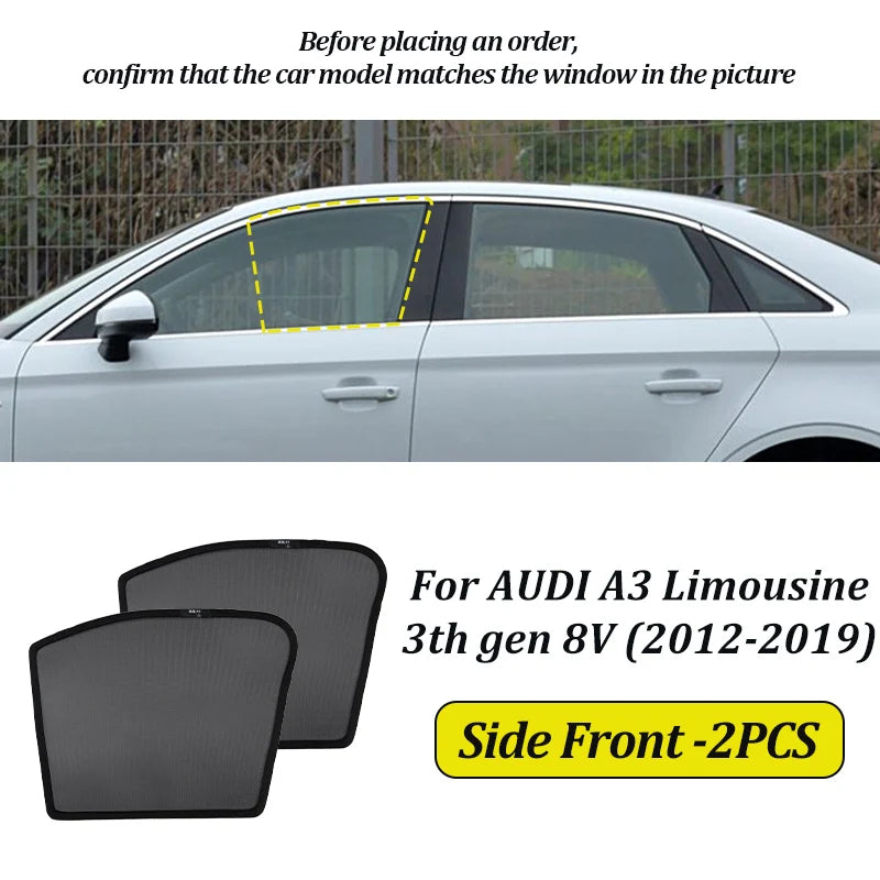 Pare-Soleil Magnétique Audi A3 8V Berline 2016-2020 Vitres Latérales et Lunette Arrière Anti-UV