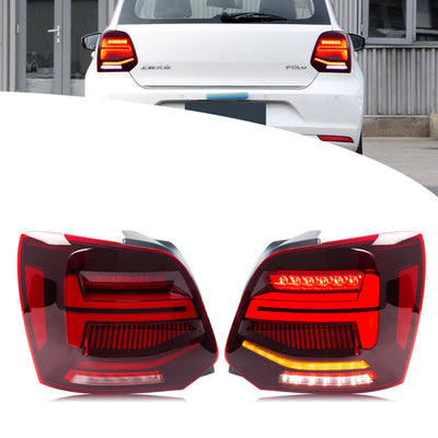 Feux Arrière LED Rouges Séquentiels Volkswagen Polo 5 6R 6C 2009-2017
