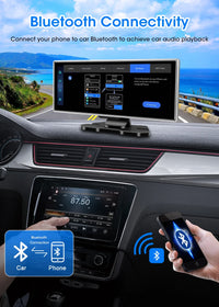 Dashcam 4K Écran CarPlay Sans Fil 11,26 ou 10,26 Pouces Double Caméra