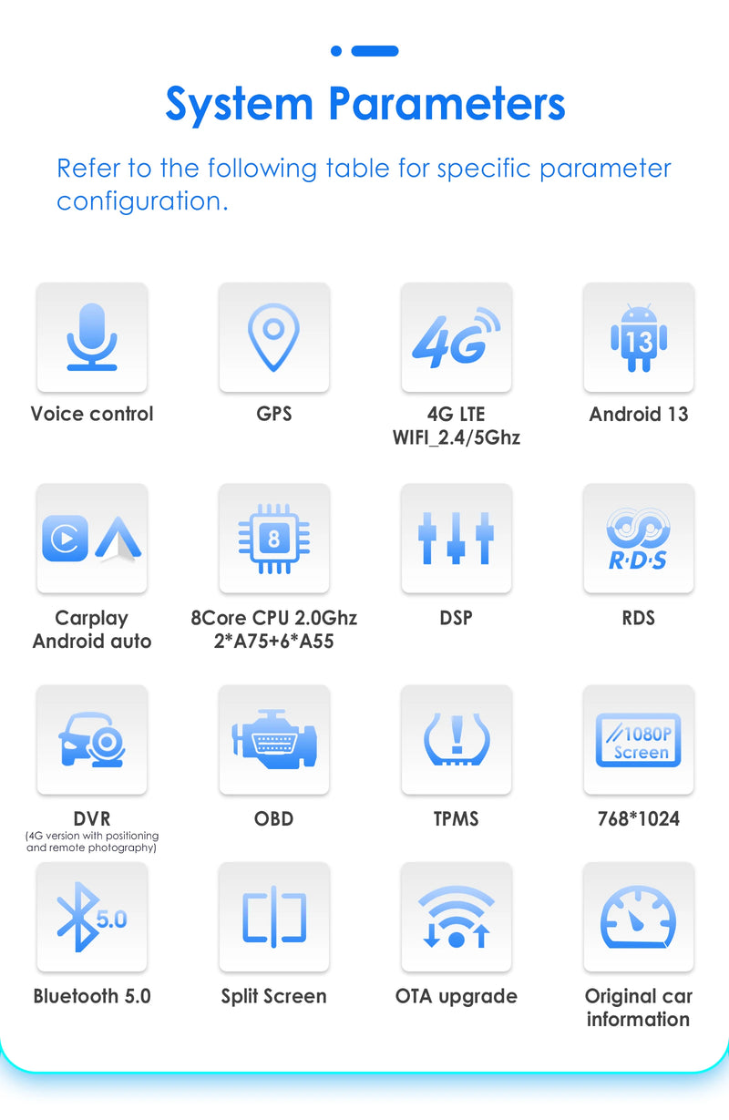 Autoradio Android Ford Ranger 2012-2015 Écran Vertical 9,7 Pouces CarPlay Sans Fil GPS DSP