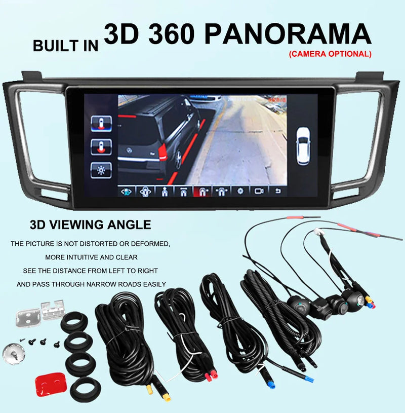 Autoradio Android Écran 10,25 Pouces Toyota RAV4 XA40 2012-2019 CarPlay Sans Fil GPS 4G