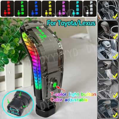 Pommeau de Vitesse LED Cristal 7 Couleurs Universel