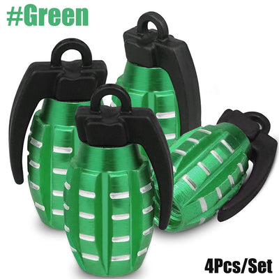 Bouchons de Valve Universels Grenade Aluminium Anodisé