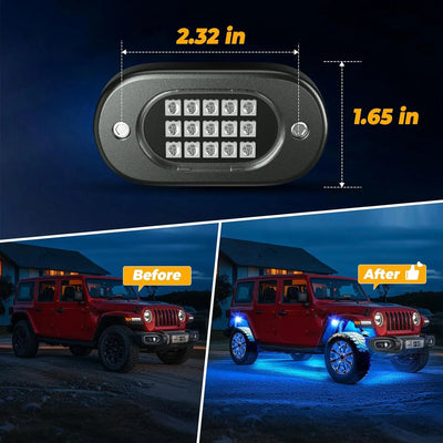 Éclairage d'Ambiance LED Modules RGB Musique Tout-Terrain