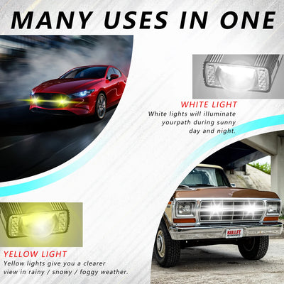 Éclairage Auxiliaire LED DRL 120W 12000LM Voiture