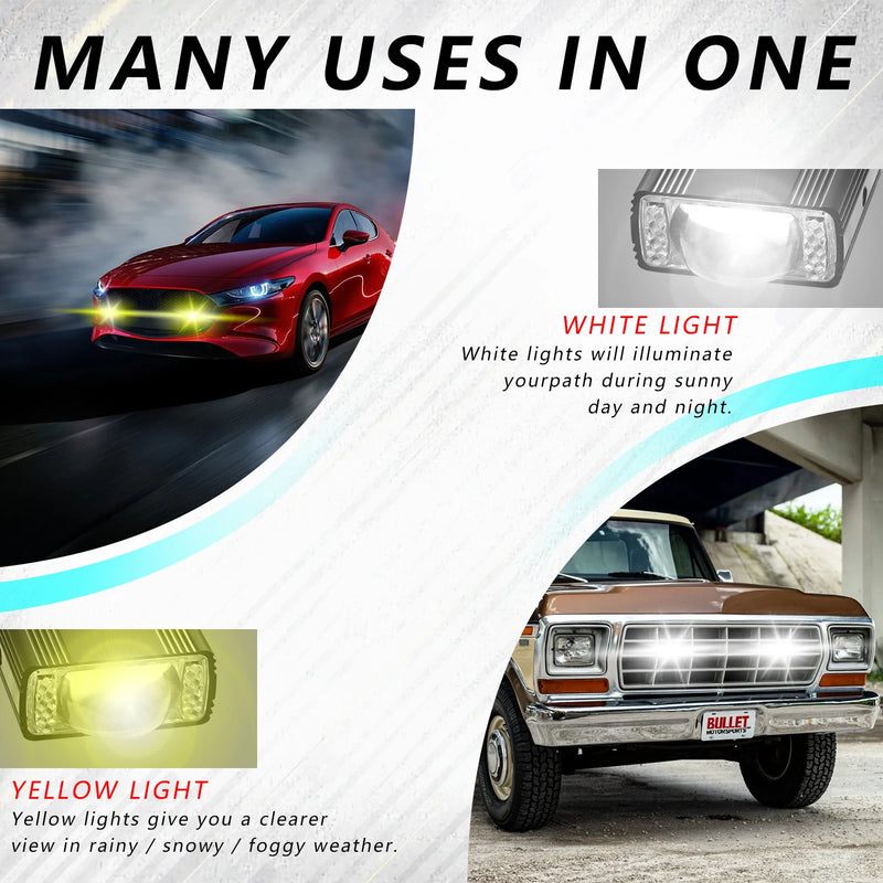 Éclairage Auxiliaire LED DRL 120W 12000LM Voiture