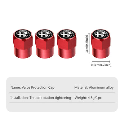 Bouchons de Valve Alfa Romeo Giulia Giulietta Mito Stelvio