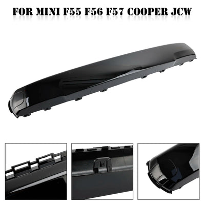 Cache Plaque d'Immatriculation Mini Cooper F56 JCW Noir Brillant