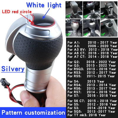 Pommeau de Vitesse LED Audi A3 A6 A7 Q3 RS