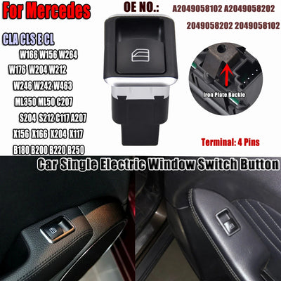 Bouton Lève-Vitre Passager Mercedes W204 W212 W176 A2049058102