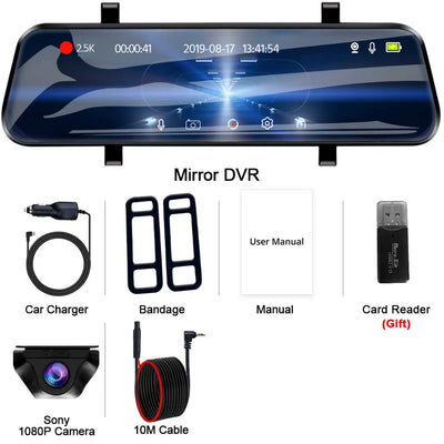 Dashcam E-ACE A37 2.5K Écran Tactile GPS WiFi