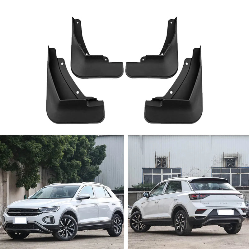 Garde-Boue Volkswagen T-Roc 2017-2024 Jeu de 4 Bavettes Anti-Éclaboussures Avant et Arrière