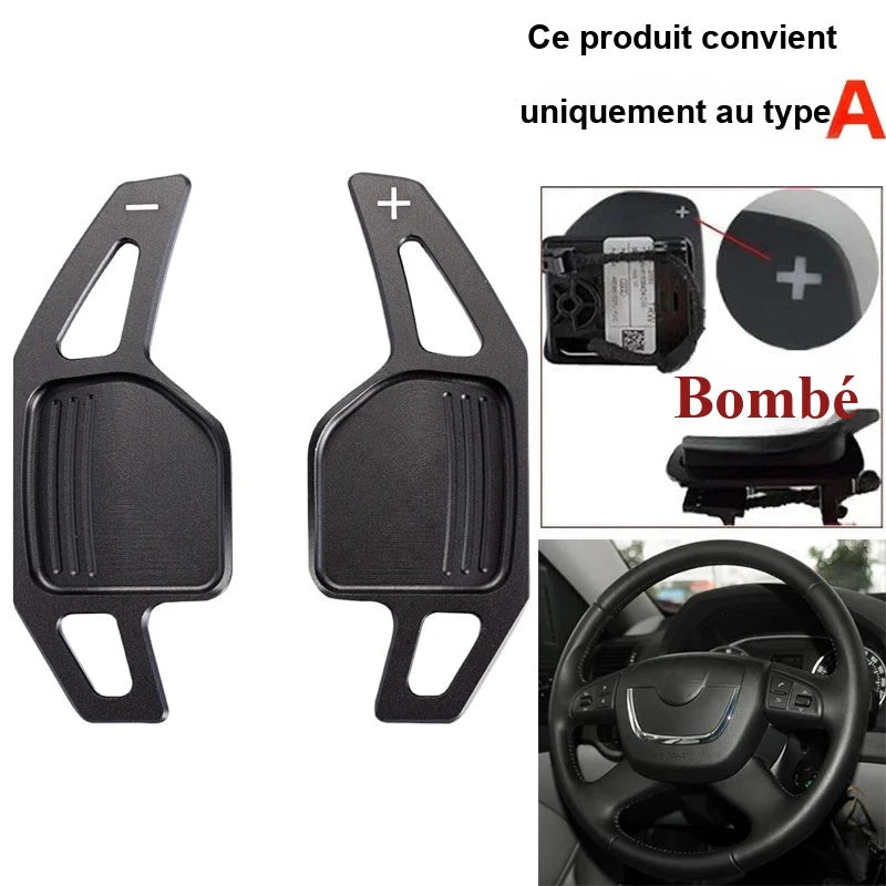 Palettes au Volant Skoda Octavia 2 1Z Superb 2009-2012 Aluminium