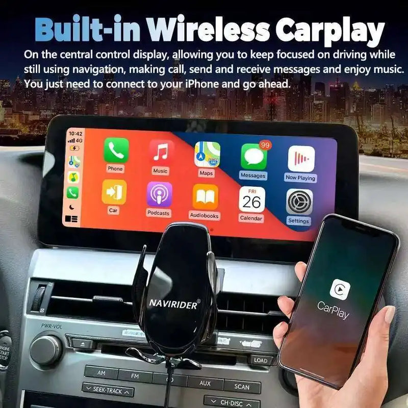 Autoradio Android 14 Écran QLED 12,3 Pouces Lexus RX 270 350 450h 2009-2015 CarPlay Double Système