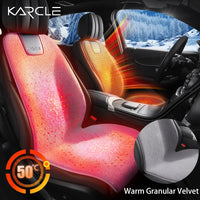 Siège Chauffant Voiture 12V Velours Granulaire Simple ou Double