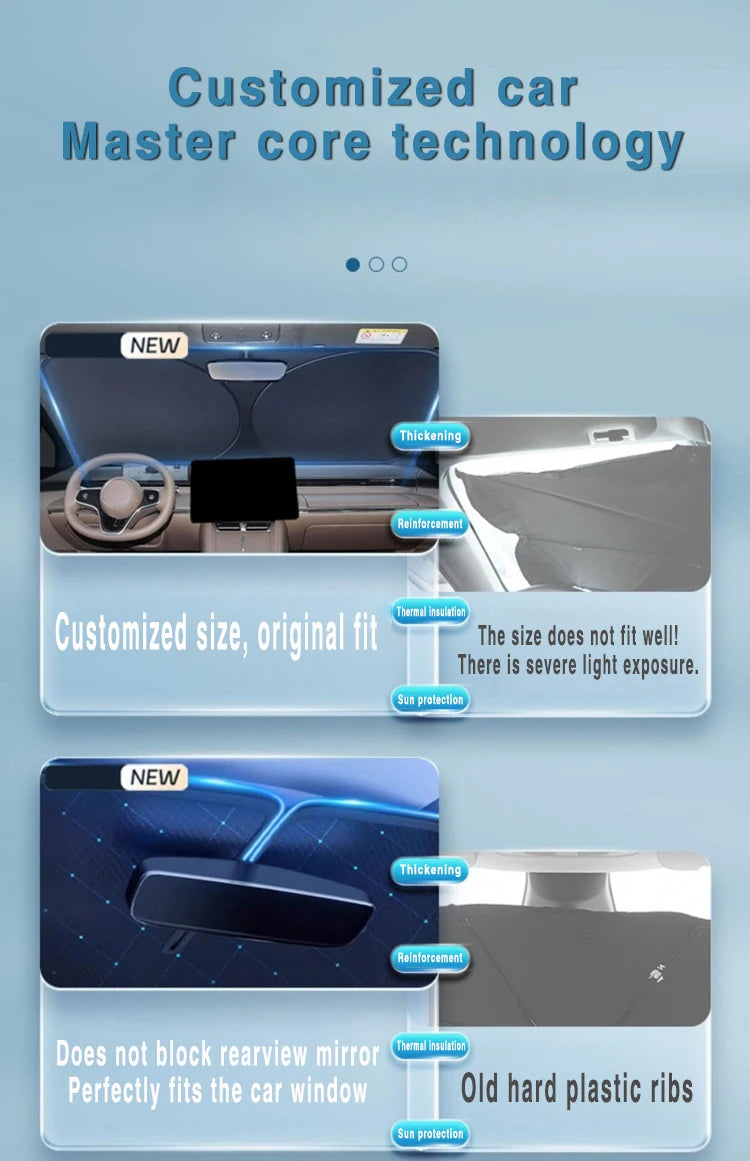 Pare-Soleil Pare-Brise Renault Clio 4 Clio 5 2012-2023 Pliable Cadre Mémoire de Forme