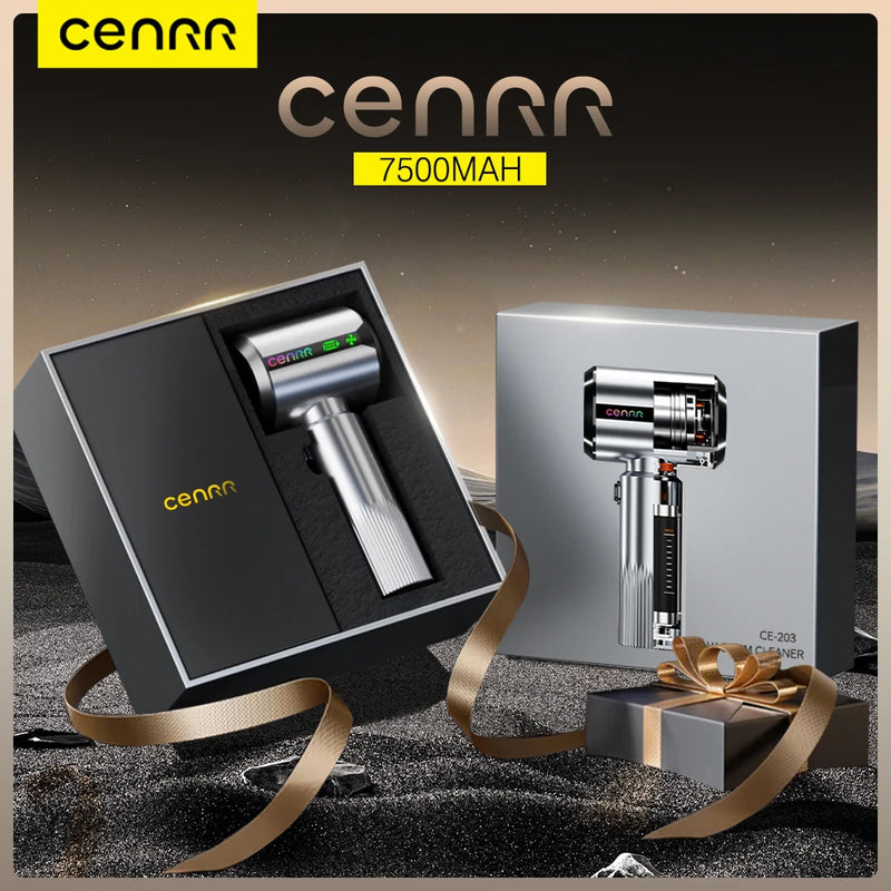 Aspirateur de Voiture CENRR Sans Fil 7500 mAh Écran LED Souffle et Gonfle Rechargeable