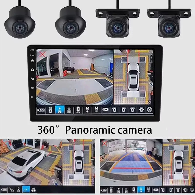 Caméra de Recul 360° Kit 4 Caméras AHD 1080P Vue Panoramique