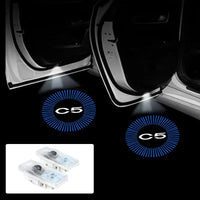 Projecteur Porte Citroën C5 2010-2016 LED, Lot de 2, 7 Motifs, Remplacement Direct