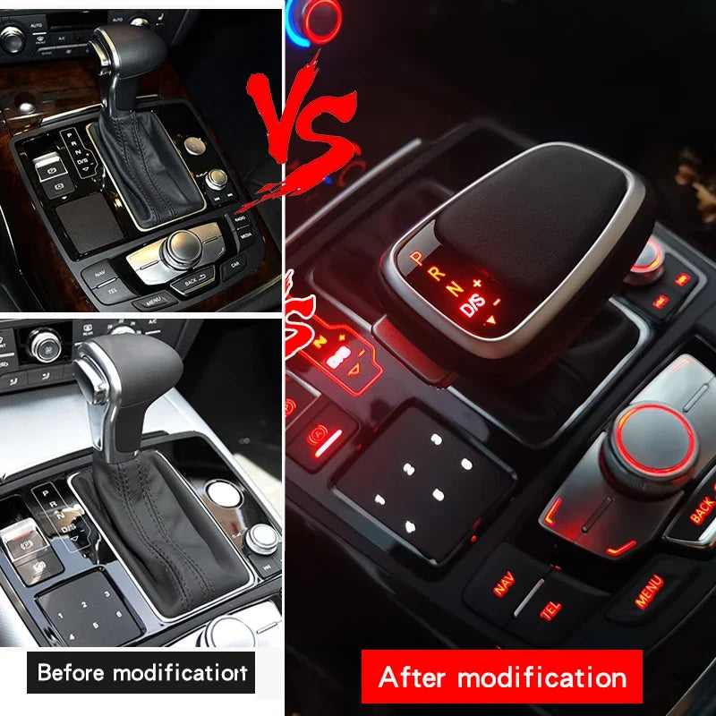 Pommeau de Vitesse LED Audi A6 A4 A5 Q5 Q7 — vue de profil