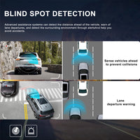 Dashcam Miroir Podofo 4K Écran Tactile 9,66 Pouces avec Caméra de Recul, Vision Nocturne et Surveillance 24 h