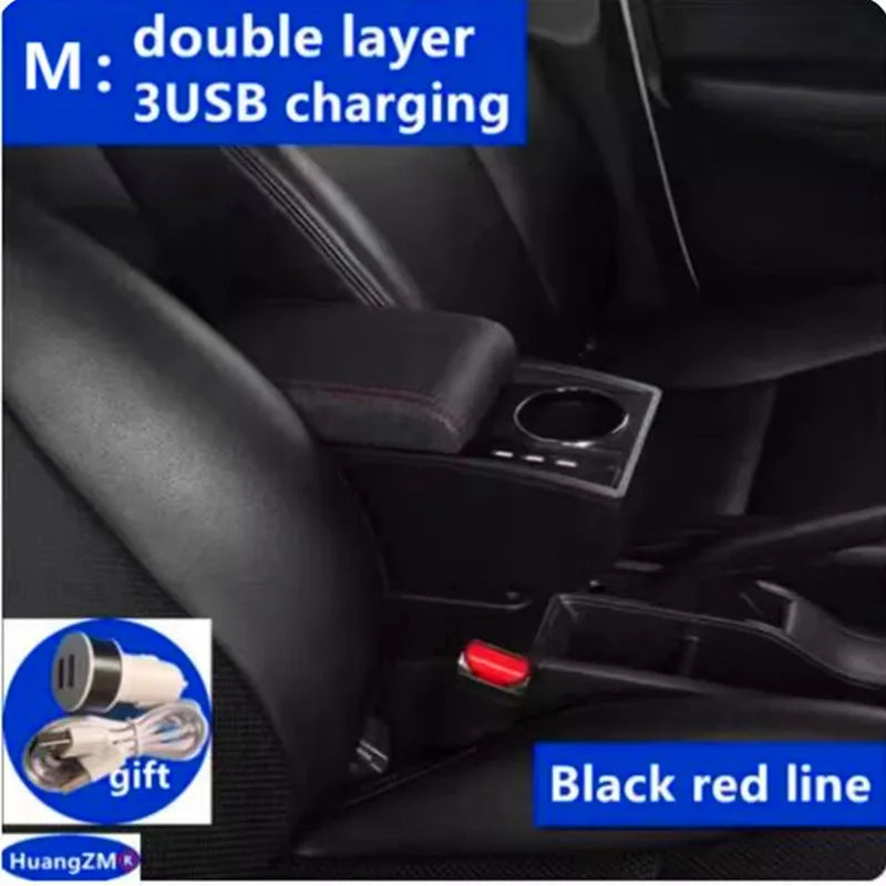 Accoudoir Peugeot 207 207 CC Console Centrale avec Rangement Porte-Gobelet et USB
