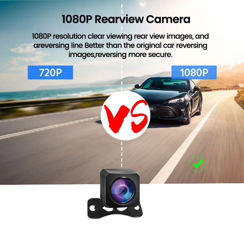 Dual-Camera 1080P Dashcam with 10-Inch Touchscreen