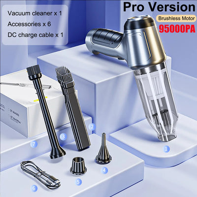 Aspirateur de Voiture Sans Fil 95000 Pa Souffleur