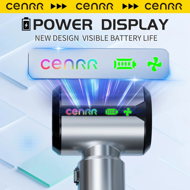 Aspirateur de Voiture CENRR Sans Fil 7500 mAh Écran LED Souffle et Gonfle Rechargeable