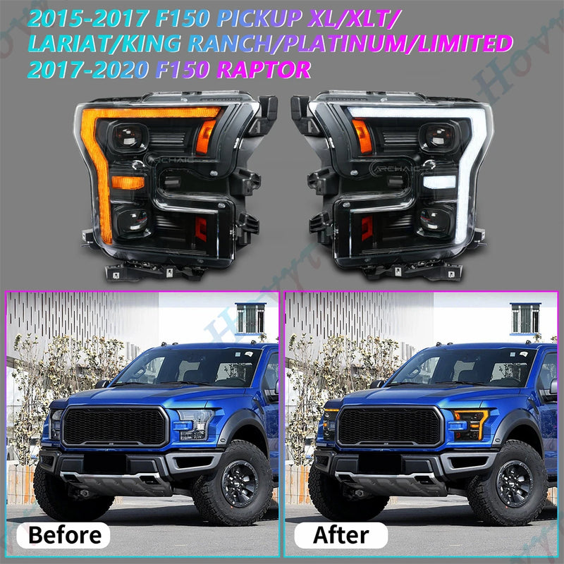 Phares LED Ford F150 XL XLT Raptor Look Sportif