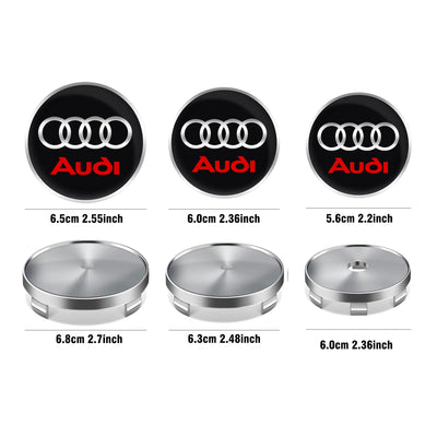 Cache-Moyeux Audi A3 A4 Q5 S line RS 60mm