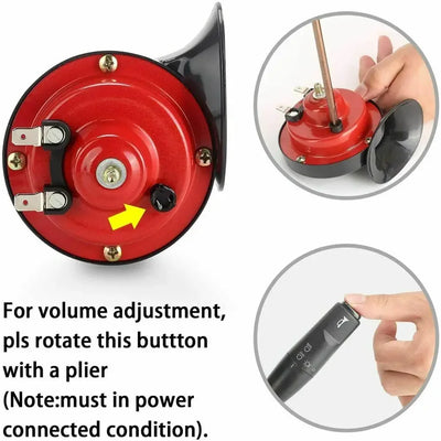 Klaxon Escargot 300 dB Étanche 12V pour Voiture