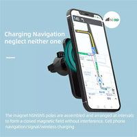 Support Téléphone Magnétique Chargeur Induction Grille d'Aération Câble USB-C