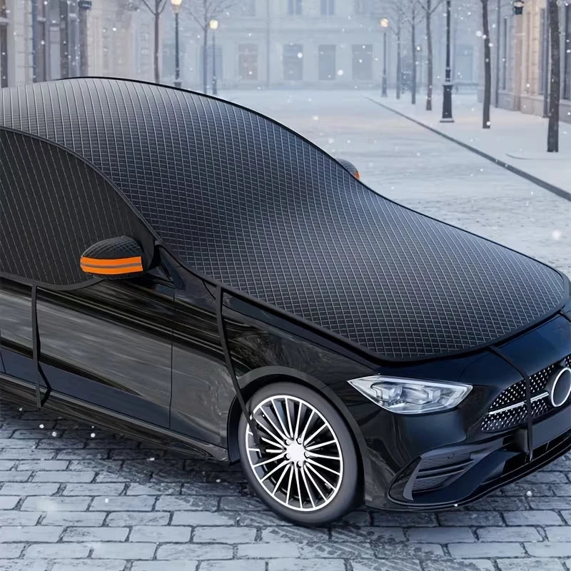 Demi-Housse Voiture Oxford Noire Toutes Saisons SUV ou Berline
