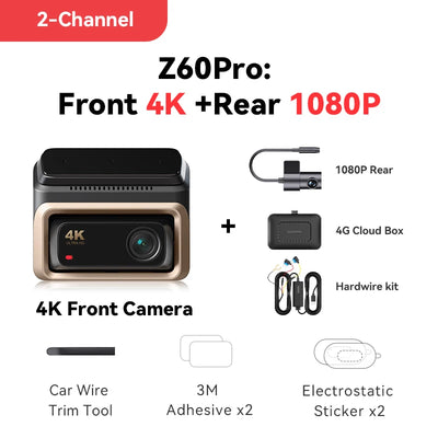 Dashcam DDPAI Z60 Pro 4K 3 Canaux GPS