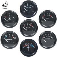 Jauge 52 mm 12V Température d'Eau d'Huile Pression Volts Ampèremètre