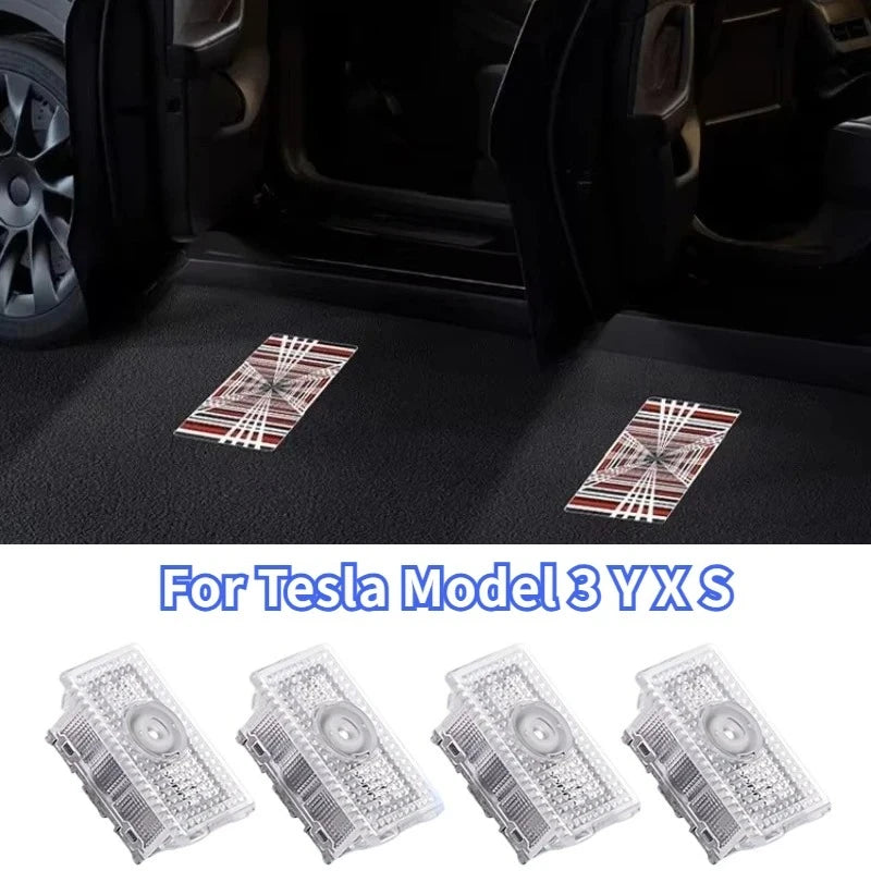 Projecteur Porte Tesla Model 3 Highland 2024-2025, Model Y Juniper 2025-2026, Lumière de Bienvenue, 2 ou 4 Pièces