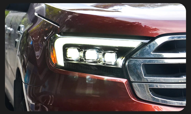 Phares LED Ford Ranger T7 2016-2021 Everest Paire Avant Éclairage de Jour DRL