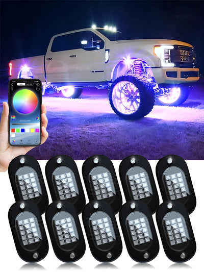 Éclairage d'Ambiance LED Modules RGB Musique Tout-Terrain
