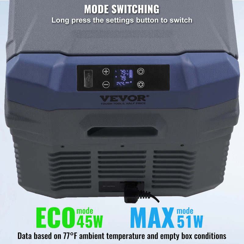 Réfrigérateur de Voiture Double Zone 25 à 40 L Congélateur Portable à Compresseur 12/24 V