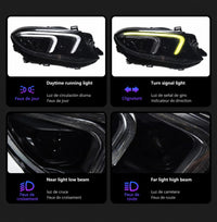 Phares LED Mercedes GLE W166 2015-2019 Paire Avant Signature Lumineuse