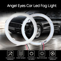 Anneaux Angel Eyes LED COB Blancs Universels 60 à 120 mm